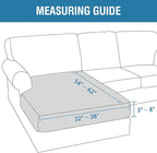 H.VERSAILTEX Velvet Stretch Individual Chaise Cover Sectional Couch Covers for L Shaped Sofa Both Left/Right Furniture Protector Seat Cushion Sofa Cover (1 Piece Chaise Cover, Grey)