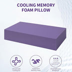 Mr.Ye Gel Memory Foam Pillows 1 Pack Supportive Bed Pillows for Sleeping with Removable Pillow Cover for Back, Stomach or Side Sleepers, 24 x 12 x 5 Inches