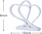 White Heart Sculpture for Living Room Decor Heart Decoration Gift for Her and Him Love Wedding Anniversary Couples Gift Modern Heart Statue for Home Coffee Table Dining Table Centerpiece Birthday
