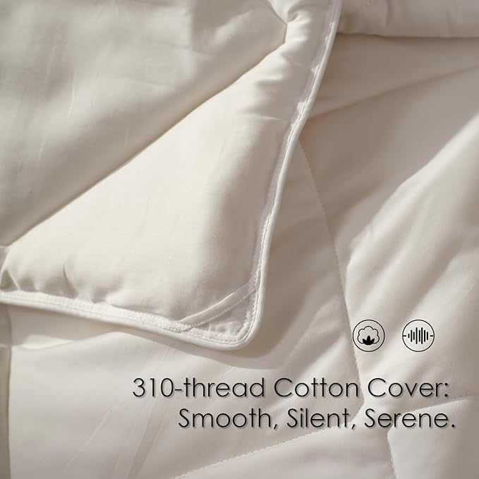 EP Mode Warm Weight Wool Comforter for Winter, Purely Natural Duvet Insert, 100% Australian Wool Filling (400GSM, Size Queen)
