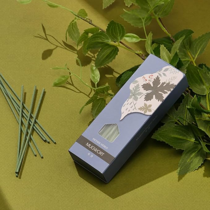 Incense Sticks (Mugwort), 120 Sticks, Korean Incense Stick, Over 90% Natural Scents, Premium Quality, Green (Mugwort)