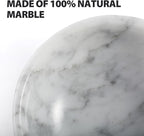 Koville Italian Natural Marble Incense Holder, Incense Holders for Sticks, Sturdy Incense Burner Ash Catcher, Ideal for Meditation, Relaxing, Easy to Clean(Bianco Carrara)