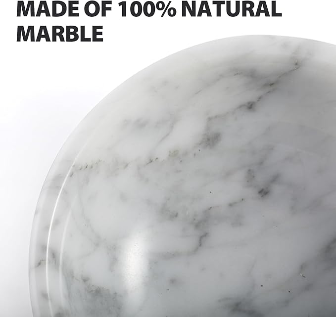 Koville Italian Natural Marble Incense Holder, Incense Holders for Sticks, Sturdy Incense Burner Ash Catcher, Ideal for Meditation, Relaxing, Easy to Clean(Bianco Carrara)