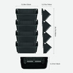 Self-Watering Wall-Mounted Planter Indoor/Outdoor Decor, Wall Planter Indoor Vertical Living Green PlantWall with 4 Pots Easy Installation 12.9''x5.5'' x26.7''