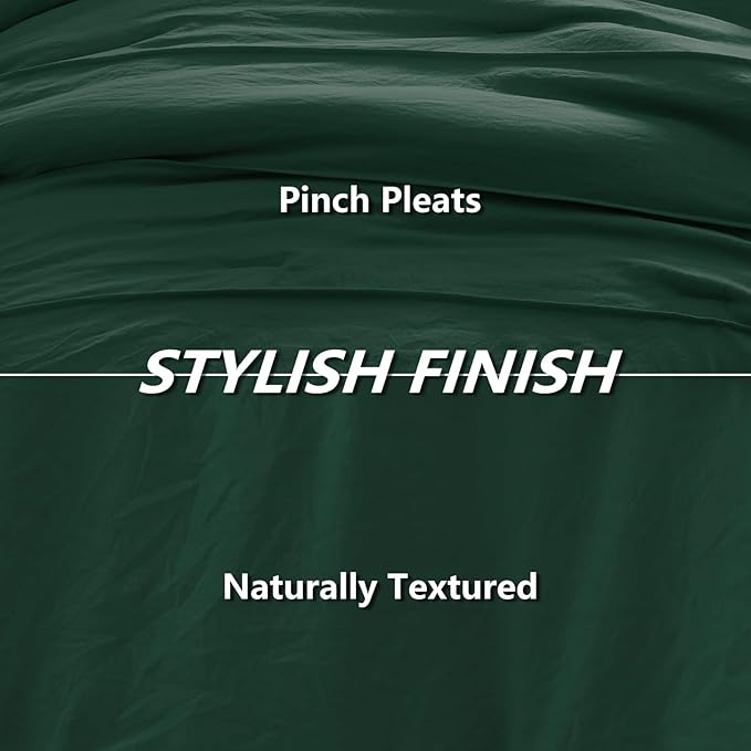CozyLux Full Size Comforter Sets Emerald Green, 7 Pieces Soft Pinch Pleat Bed in a Bag Full Comforter Set with Sheets, Bed Set with Down Alternative Comforter, Sheets, Pillowcases & Shams