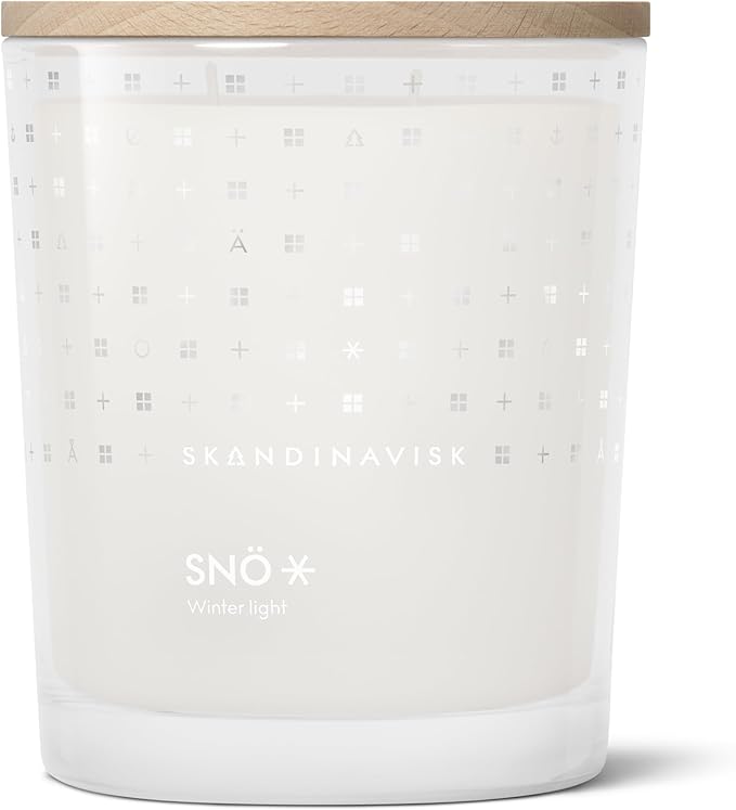 Skandinavisk SNÖ 'Snow' Scented Candle with 2 Wicks, Special Edition, Scent Notes: Frozen Forests and Frosted Berries, The Sharp Breath of Subzero Skies, Vegan Formula, 12.3 oz.