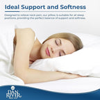 DAN RIVER Double Needle Pillows King (20x36), Set of 2 | White Hotel Pillows | Cooling Pillow for Side Sleepers | Back Sleeper Pillows | Best Pillows for Sleeping | Dorm Room Essentials