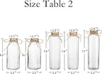 Flowers Vases Set of 10, Small Clear Glass Vases with Rope Design and Differing Unique Shapes Flower Vase for Home Holiday Decoration