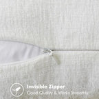 MIULEE Pack of 2 Christmas Pillow Covers 18x18 Inch Pure White Farmhouse Decorative Throw Pillow Covers with Stitched Edge Soft Chenille Solid Dyed Couch Pillow Covers for Sofa Bed Living Room