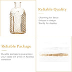 22 Pack Bud Vase in Bulk - BEAHOT Gold Flower Vases for Wedding Decorations, Glass Vase for Table Decorations, Small Vase for Home, Mother's Day, Centerpieces, Party, Office (Gold)