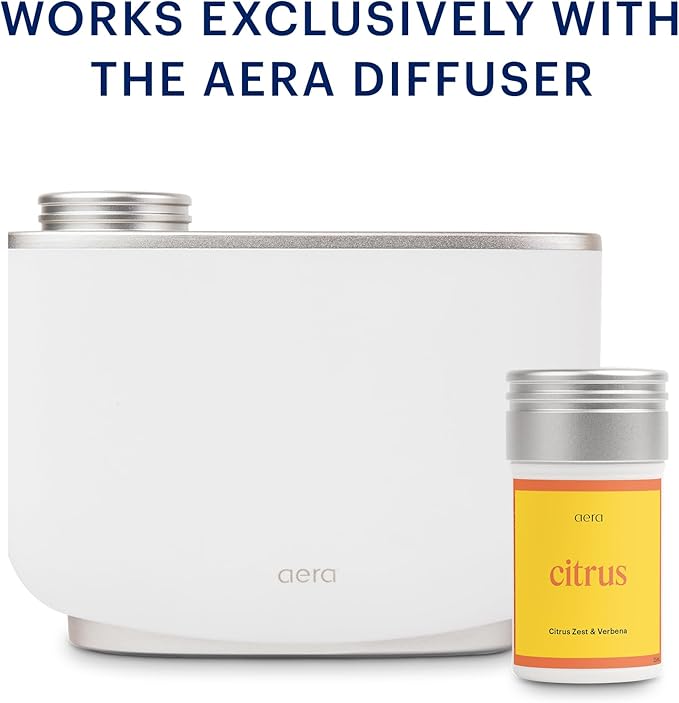 Aera Citrus - Essential Oil for Home - Lemon Zest Fragrance - Notes of Lemon, Orange, Clary Sage and Cedar - Scent Refill - Works with The Aera Diffuser