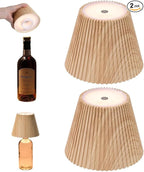 WILIT 2 Pack Wireless Bottle Lamp Shades for Table Lamps, 3 Level Brightness Bottle Lights for Liquor Bottles, Rechargeable Bar Signs for Home Bar,Table Decor for Living Room,Gifts Baskets for Women
