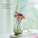 Bud Vases Set of 12,Glass Bud Vases in Bulk,Small Flower Vases for Centerpieces,Mini Vintage Vase for Wedding, Home Table Decor,Christmas,Party Decoration,Green