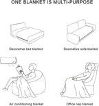 Boho Throw Blanket - Bohemian Fringe Tassels， for Bed Couch Soft ChairBlanket Double Sided (50"x70") (Red)