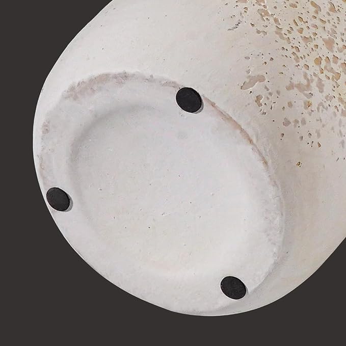 Sunddo White Ceramic Vase, Rustic Farmhouse Decorative Vase with Handle, Farmhouse Decor, Centerpieces Entryway Shelf Living Room Table Decor 10 inch