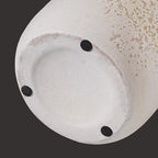 Sunddo White Ceramic Vase, Rustic Farmhouse Decorative Vase with Handle, Farmhouse Decor, Centerpieces Entryway Shelf Living Room Table Decor 10 inch