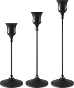 Candlestick Holders Black, 3 Packs Taper Candle Holder for Candlesticks, Candle Sticks Holder Decor for Home Decor
