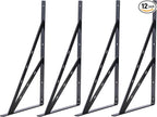 24 inch x 15 inch Heavy Duty Shelf Bracket ，Shelf Bracket 4Pack 24" Floating Shelf Brackets Corner Brace Joint Right Angle Bracket Black L Brackets Heavy Duty (24 inch x 15 inch)
