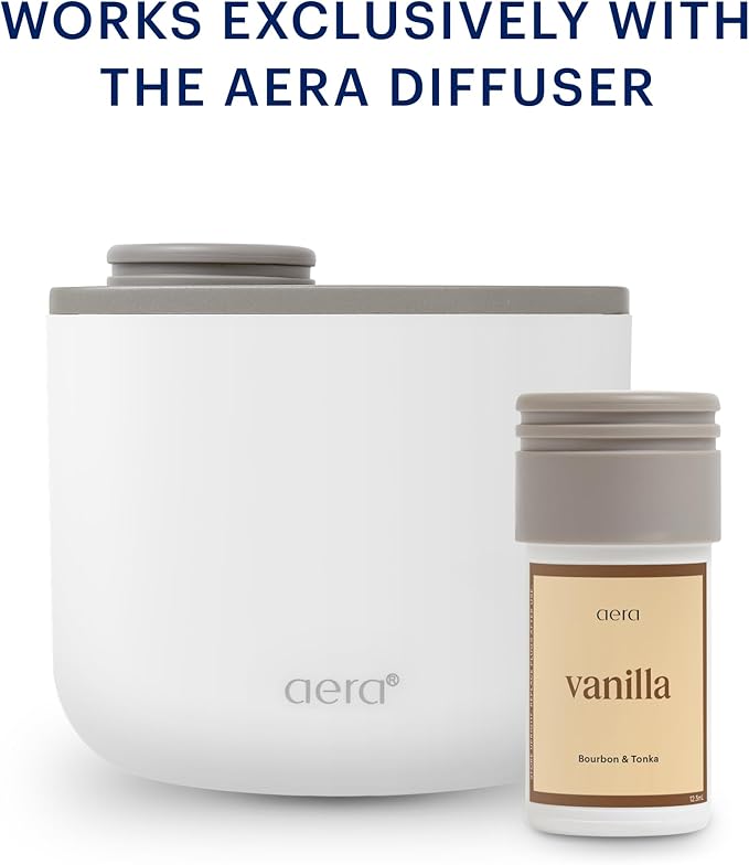 Aera Vanilla - Essential Oil for Home - Enveloped in Comfort Fragrance - Notes of Vanilla, Tonka and Bourbon - Scent Refill - Works with The Aera Diffuser