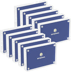 Mini Picture Frame 2.5x3.5 inch Acrylic Magnetic Photo Business Clear Card Frame 20mm Thick Double Sided Wallet Size Desktop Display Frames for Cards Photos Office Home Decor 10 PCS