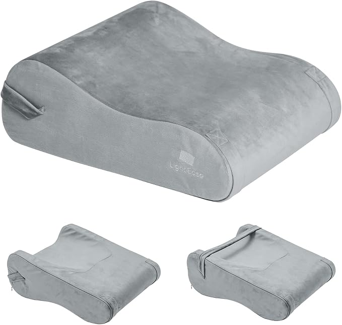 LightEase Leg Pillow, Knee Elevation Pillows, Foot Elevating for Sleeping, Rest, Blood Circulation, Surgery, Back Pain, Swelling