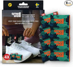 SmellWell - 4-Pack Scented Shoe Deodorizer Inserts - Odor Eliminators - Activated Bamboo Charcoal + Minerals - Natural Fresheners for shoes, bags, gloves - 8 x 1.8oz Original Size Green Camo