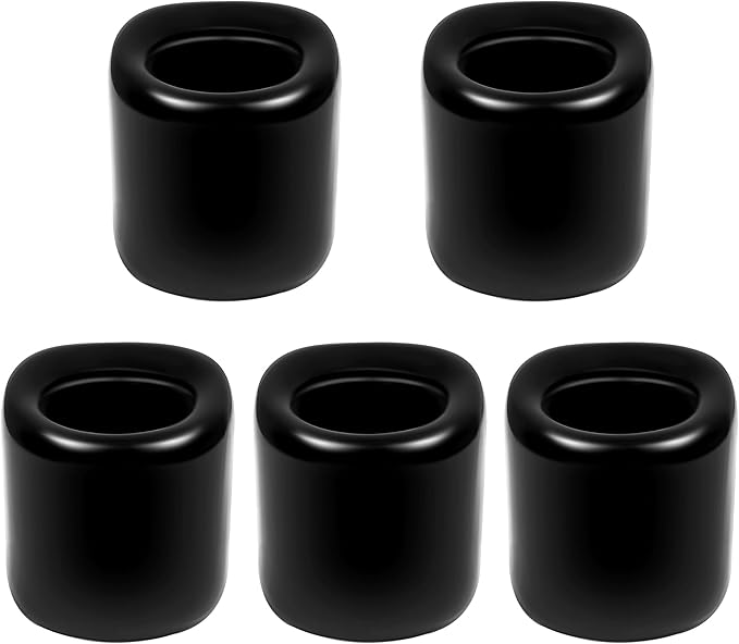 Black Spell Candle Holders 5 PCS, KSWING 1/2 Inch Diameter Ceramic Chime Ritual Candlestick Holders, Great for Casting Meditation Rituals Prayer Birthdays Altar Vigil Witchcraft Wiccan Supplies