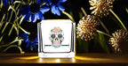THE QUEENS' JEWELS Sugar Skull Jeweled 4x4 Candle Holder Vase - Unique Gift for Women, Birthday, Cute, Fun, Cocktail, Queen, Not Painted, Decorated, Bling, Bedazzled, Rhinestone
