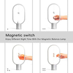 Table Lamp for Bedroom - Balance Lamp,Bedside Lamp with Touch Dimmer,Nightstand Lamp,3 Level Brightness Rechargered Night Light for Home,Office,College Dorm (Silver)