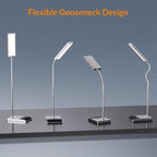 LEPOWER Desk Lamp, 800LM LED for Home Office, 12W Reading for Desk, Eye-Caring Light, Touch Table Gooseneck Lamp, 50 Lighting Modes, Bright for Bedroom, Study (Grey)