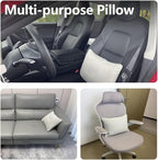 Suede Lumbar Support Pillow 1 Pack Uniquely Designed for Lower Back Support Neck Support Cushion Multi-Purpose Pillow Extra Soft