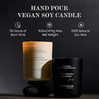 M&SENSE Natural Soy Candle| Foamy Bath | 16.6 oz, 95H Burn | Minimalist Scented Candle for Relaxation, Gifting, Home Décor | for Bedroom, Office, Party Large