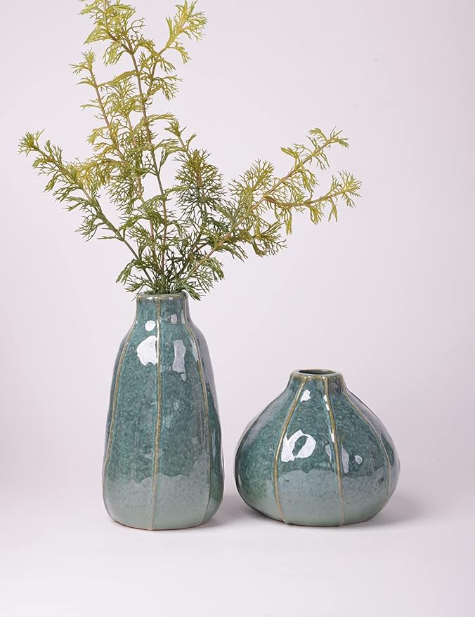 HAUCOZE Ceramic Decorative Vase Modern Decor Statue Table Centerpiece Sculpture Gifts 8.3inch