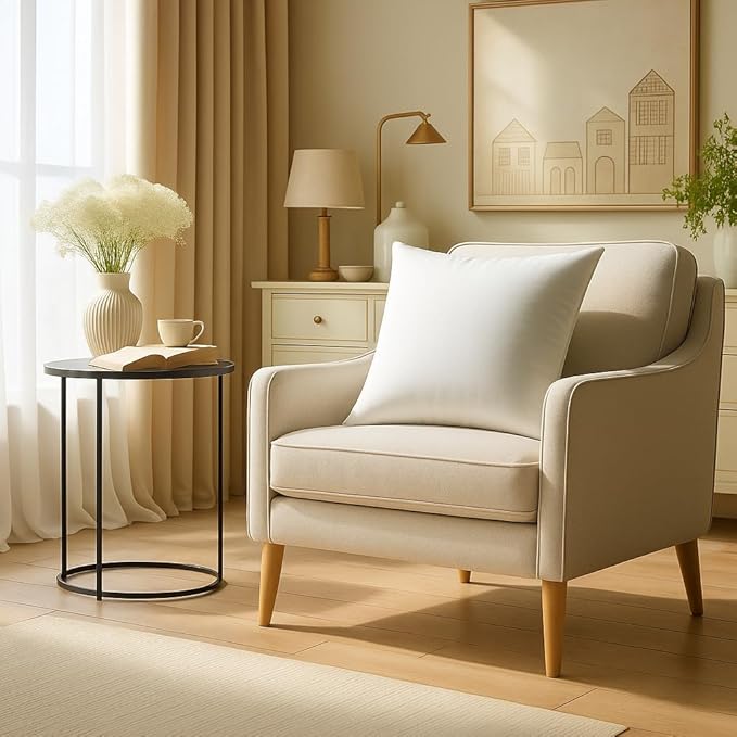 18x18 Throw Pillow Inserts Set of 2 – Decorative Feather Down Cushion Pads for Couch, Sofa & Bed, White Square Pillow Inserts, Machine Washable