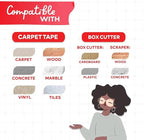 XFasten Double Sided Carpet Tape for Area Rugs 2 Inch x 30 Yards w/Mini Cutter, Residue-Free Carpet Tiles Tape, Heavy-Duty Rug Pad Gripper for Hardwood, Vinyl Flooring Underlayments, Laminate