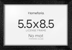 Homeforia 5.5x8.5 Business License Frame Black, High End Oak 5.5 by 8.5 Wood Certificate Frame, 8.5 x 5.5 Document Frame for Wall or Tabletop, Wooden Picture Frames, Tempered Glass, Wall Kit, Set of 1