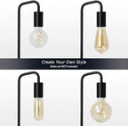 O’Bright Industrial Desk Lamp, 100% Metal Lamp, UL Certified Ceramic E26 Socket, Minimalist Design for Home Decoration, Table Lamp for Bedroom/Office/Dorm, ETL Listed, Black