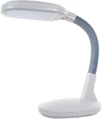 LED Desk Lamp - Sunlight Lamp with Adjustable Gooseneck Arm - Home and Office Desk Lamps Great for Reading and Crafting by Lavish Home (White)