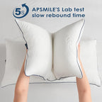 APSMILE Adjustable Shredded Memory Foam Pillows, Luxury Cooling Pillows for Neck Pain, Hotel Bed Pillows for Sleeping, Essentials King Size Pillows for Side/Back Sleeper (White,18"x34")