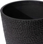 LA JOLIE MUSE 20inch Tall Black Planters Set of 2,Large Planters for Outdoor Plants,Flower Containers for Front Porch, Honeycomb