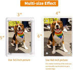Acrylic Fridge Magnetic Picture Frames, 3x5 Inch Magnetic Clear Photo Frames Fit 3x5 and 4x6 Picture for Refrigerator/Locker/Wall, Compatible with Polaroid Camera Photos 6 Pack