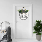 Funny Hanging Wall Sign for Front Door Home Kitchen Decor Rustic Wooden Round Sign Wall Decoration for Kitchen Dining Room Living Room Bedroom Outdoor