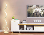 Spiral LED Floor Lamp, 40W Dimmable Floor Lamps for Living Room with Remote Control, Stepless Adjustable Colors & Brightness Standing Lamp Reading Corner Floor Lamp for Bedroom, Office -White