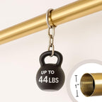 Blackout Curtain Rod Wrap Around Design - Adjustable 66-120 Inches - Wall/Ceiling Mount - Heavy Duty Metal - Room Darkening French Return Drapery Hardware - Modern Minimalist Bracket - Brushed Gold