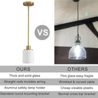 Matte Brass Pendant Lights Kitchen Island - Milk Glass Pendant Light Fixture Multiple Stems Rods 3 Units 12 Inch 3 Units 4 Inch (2 Pack Brass Downrod)
