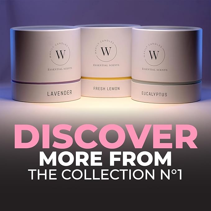 Waxily Lavender Scented Soy Candle | Non-Toxic, Phthalate-Free Essential Oil Candle | Aromatherapy, Luxury Gift, Clean Burning, Sleep Support, Calming Spa, Vegan Home Decor | 12oz