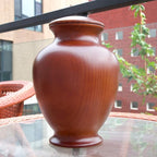 Elegant Wood Vase Urns for Human Ashes Adult Male/Female,for Adults up to 200lbs, Cremation urn for Funeral