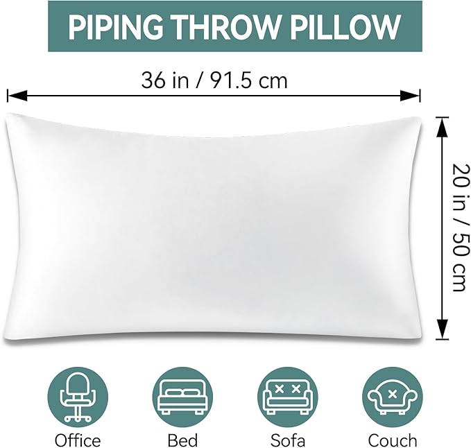 Pillows King Size Set of 2, 20x36 Hotel Collection Bed Pillows for Sleeping, Pillows for Side and Back Sleepers, Super Soft Down Alternative Microfiber Filled Pillows