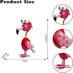 Kircust Flamingo Decor Yard Decorations Outdoor Garden Statue Outside Metal Bird Courtyard Art Pink Flamingos for Patio Backyard Porch Decoration