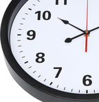 LEIKE Metal Wall Clock 16IN Black, Retro Silent Quartz Battery Operated, Decorative for Patio, Kitchen, Living Room, Bedroom, Pool